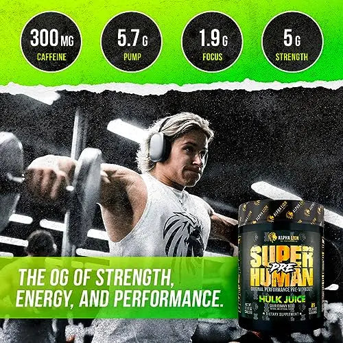 ALPHA LION Superhuman Pre Workout Powder & Post Workout Recovery Bundle, Sustained ALPHA LION