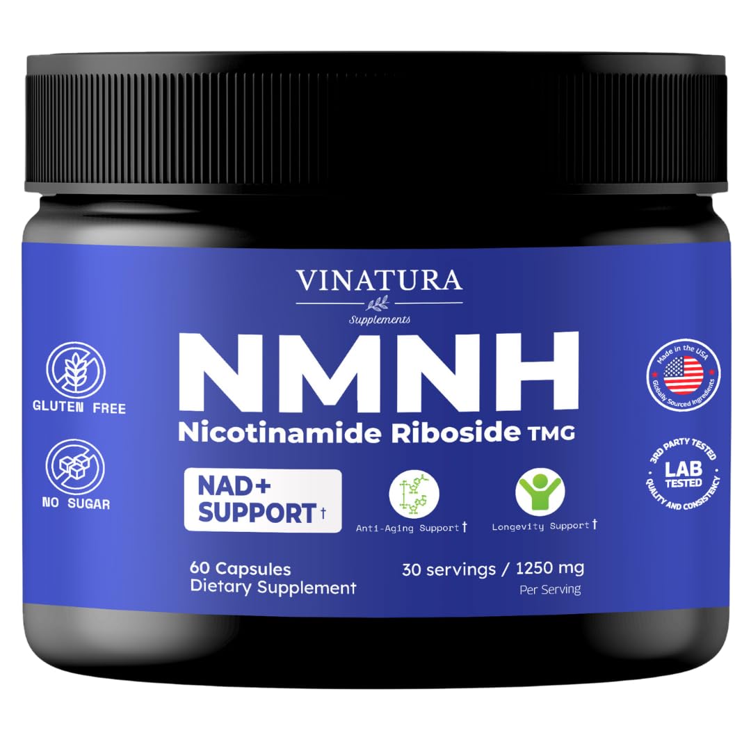 VINATURA NMNH (NMN Supplement Alternative) Nicotinamide Riboside & TMG - NAD Supplement for Anti-Aging - 60 Capsules VINATURABuy Supplements Australia