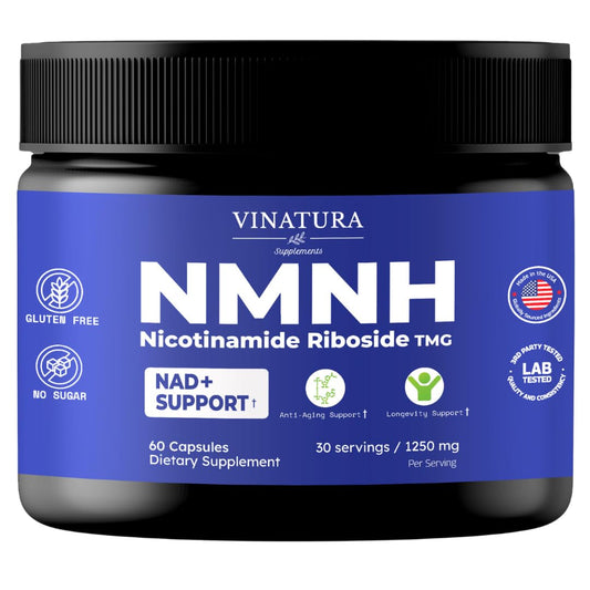 VINATURA NMNH (NMN Supplement Alternative) Nicotinamide Riboside & TMG - NAD Supplement for Anti-Aging - 60 Capsules VINATURABuy Supplements Australia
