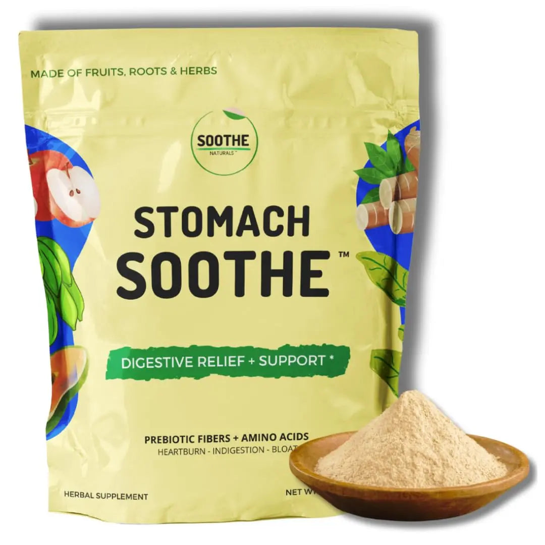 Stomach Soothe Soothe Naturals Acid Reflux Powder - L Glutamine for Gut Health, Acid Reflux Medicine, Leaky Gut Repair, Gut Lining Repair, Stomach Soothe