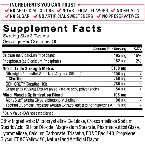 Force Factor Volcano Extreme Pre Workout Nitric Oxide Booster Supplement for Men Force Factor