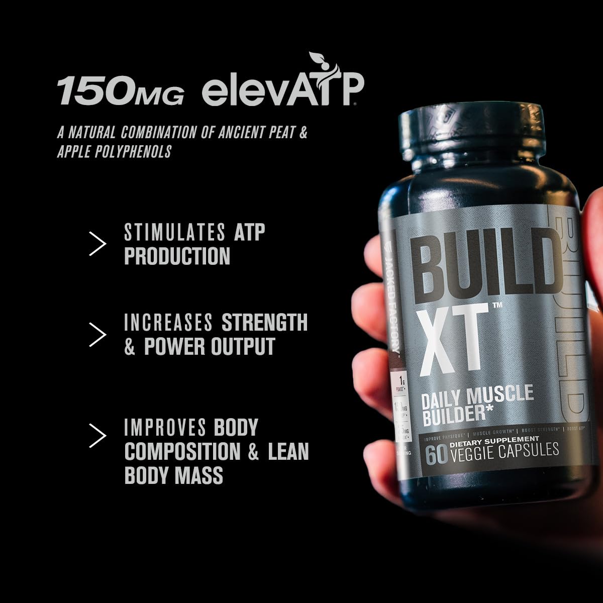 Jacked Factory Androsurge Estrogen Blocker for Men + Primasurge Testosterone Booster for Men + N.O. XT Nitric Oxide Booster + Build XT Muscle Builder