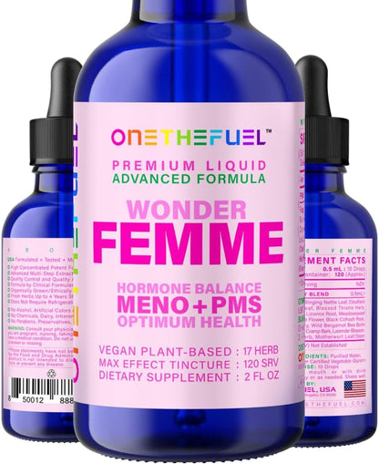 Wonder Femme Hormone Balance Menopause Hot Flashes Relief Support 100% Natural Women ONETHEFUEL