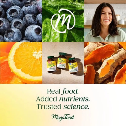 MegaFood One Daily Iron Free Multivitamin - Multivitamin for Women and Men - with Real Food - Immune Support Supplement - Bone Health - Energy Metabolism - Vegetarian; Non-GMO; No Iron - 60 Tablets MegaFood buy supplements Au