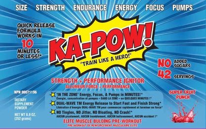 PREWORKOUT TESTOSTERONE BOOSTER - KA-POW! The Fastest Hitting ANABOLIC PRE HERO SUPPLEMENTS