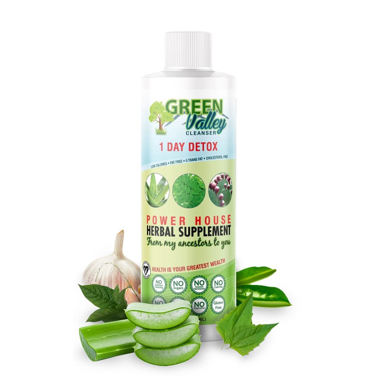 1 Day Colon Liquid Cleanse Formula and Liver Detox - Vegan Friendly, Helps Healthy Digestion Green Valley Cleanser