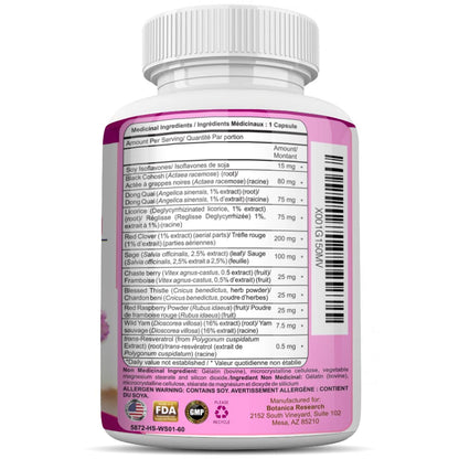 Menopause Relief Support For Hot Flashes Nights Sweats Hormonal Balance Support Supplement Botanica Research