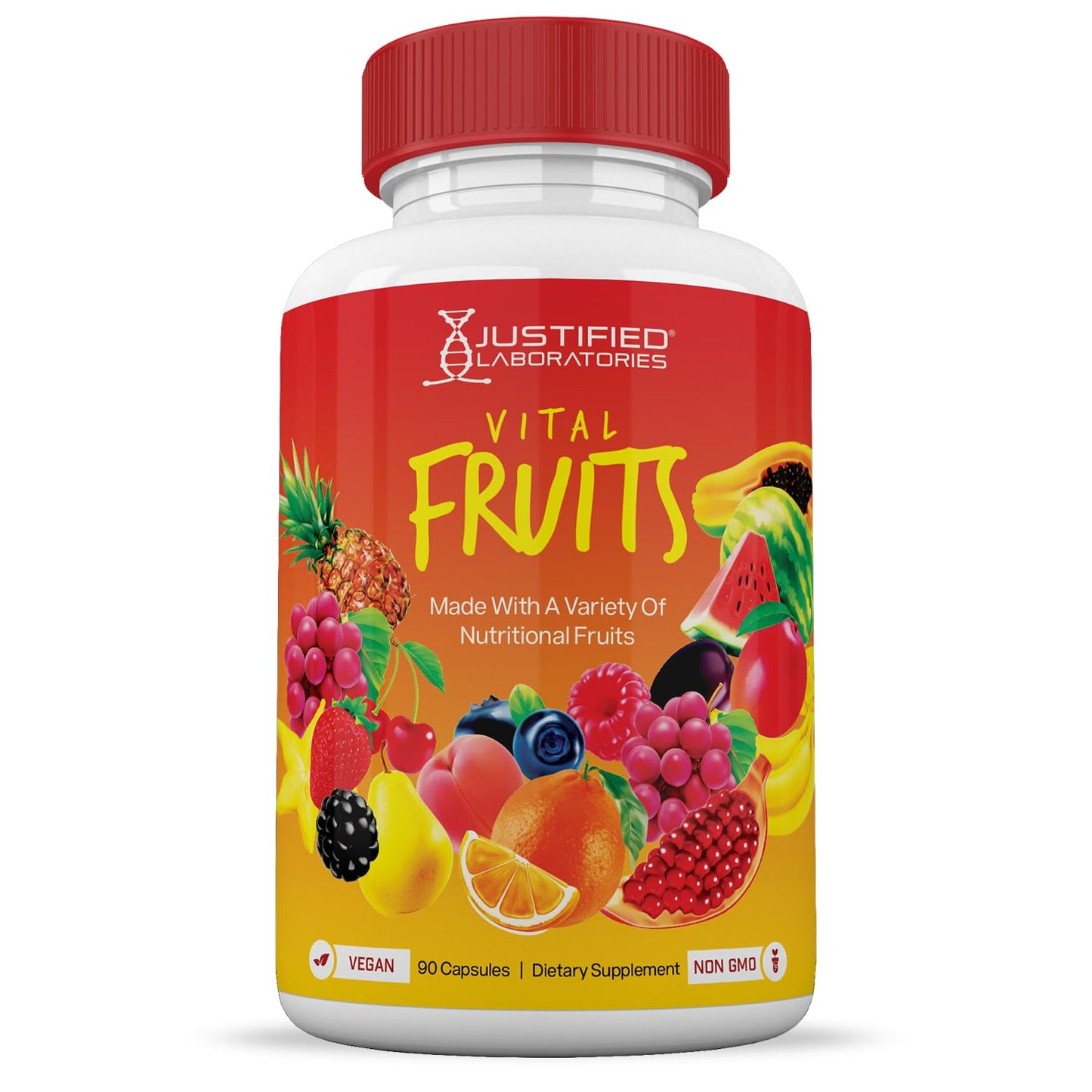 (20 Pack) Vital Fruits and Veggies Supplement Whole Food Red & Green Superfoods Justified Laboratories