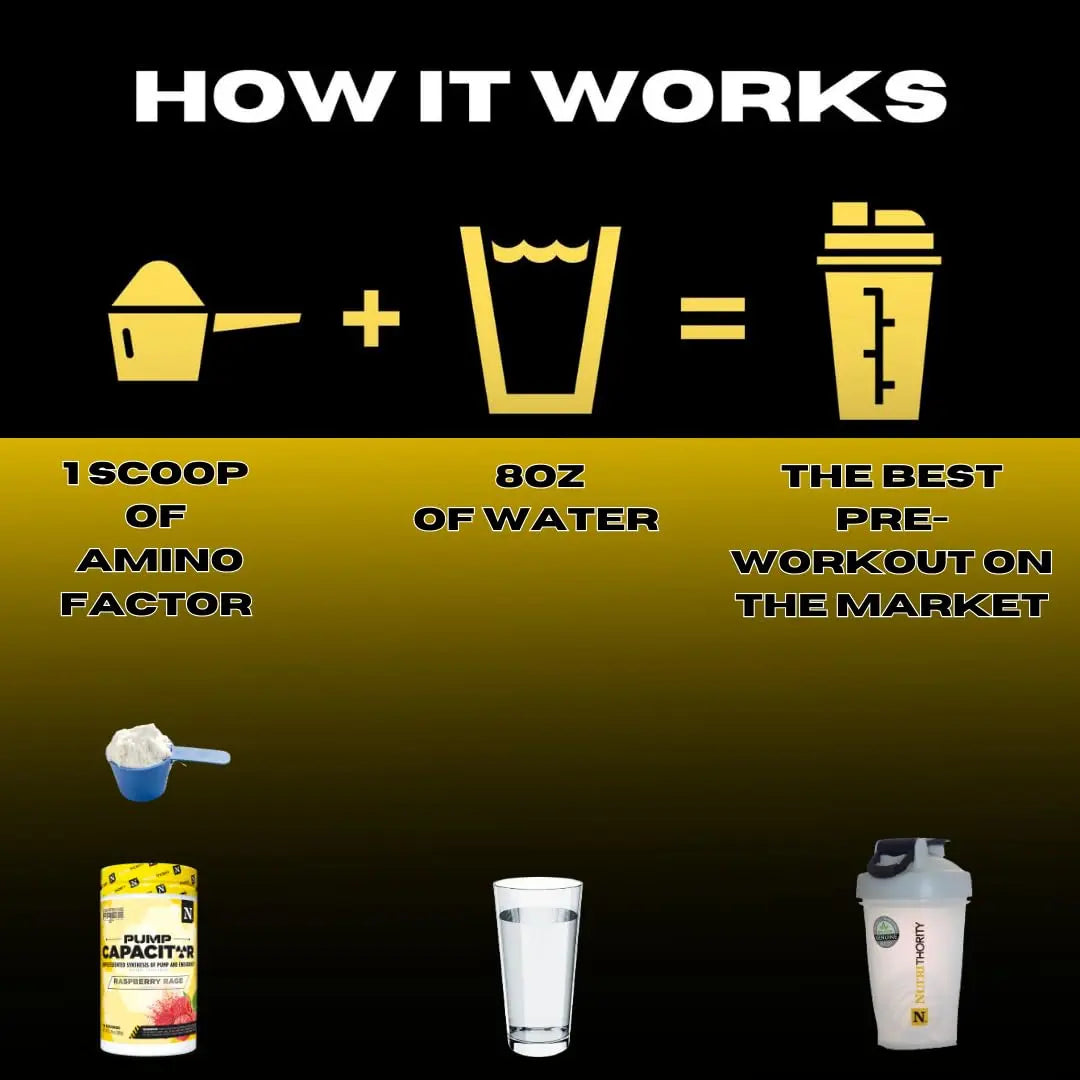 Nutrithority Pump Capacitor Non-Stimulant Sugar-Free Pre Workout for Men & Women Nutrithority