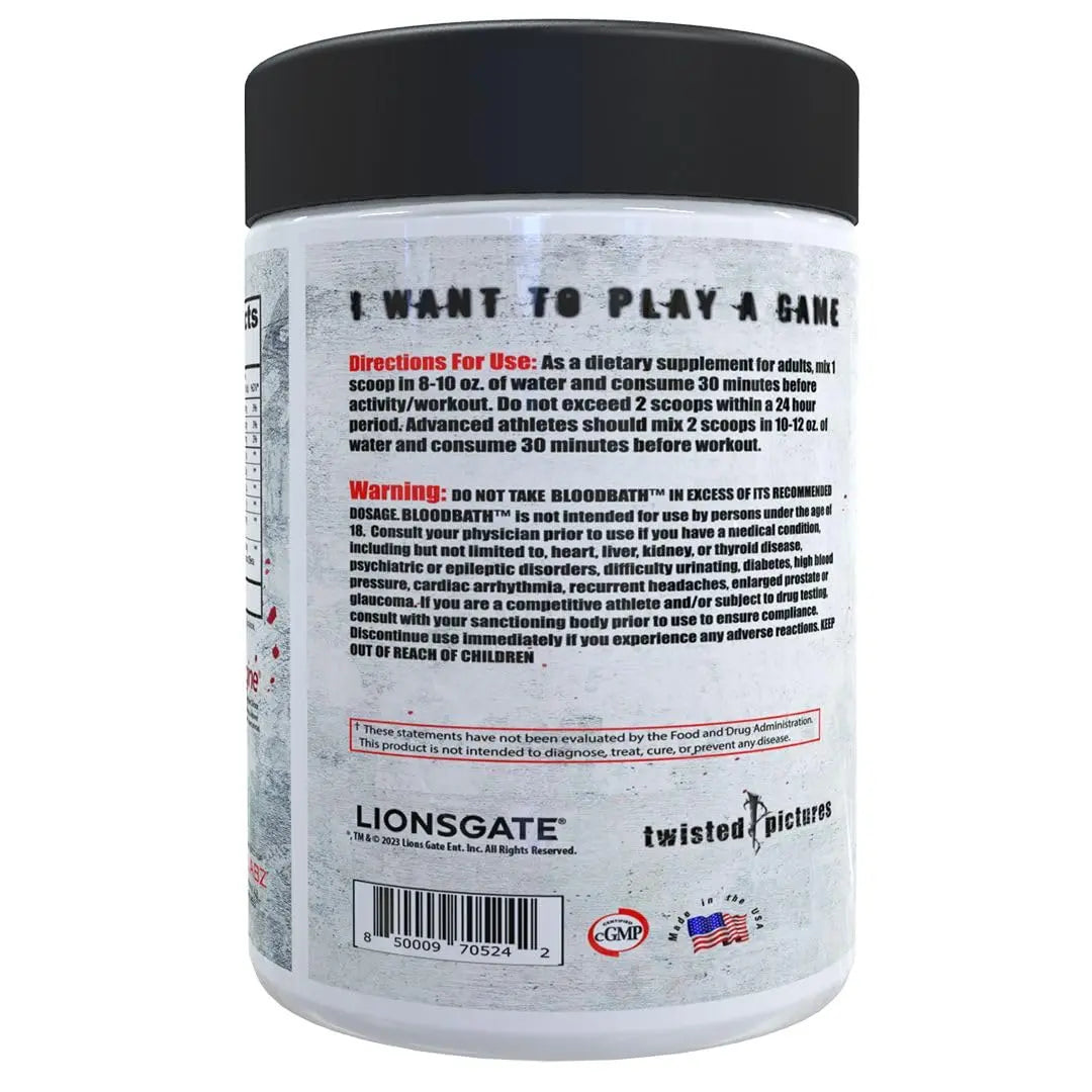 Insane Labz Saw Bloodbath, Non-Stim Pump Pre Workout Powder with Nitrosigine­, OxyGold Insane Labz