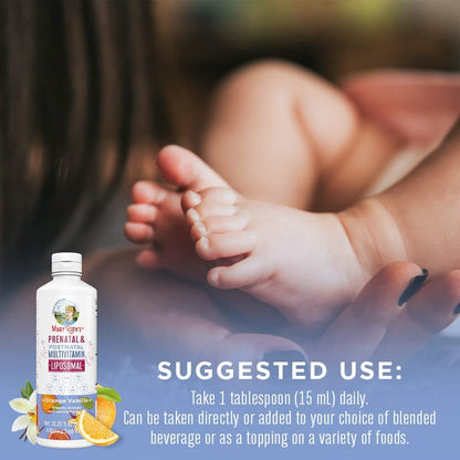 MaryRuth Organics Prenatal & Postnatal Liposomal Multivitamin Women, Sugar Free Liquid Vitamin MaryRuth Organics