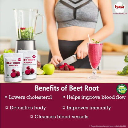 Iyasa Organic Beet Root Powder, Plant Based, Vegan, Gluten-Free, Beetroot Superfood Iyasa Holistics