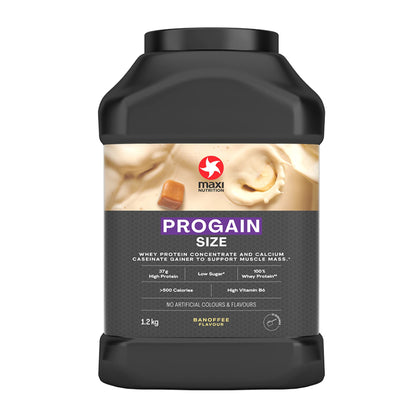 MaxiNutrition - Progain, Banoffee - Whey Protein Powder for Size & Muscle Mass – Low Sugar MaxiNutrition