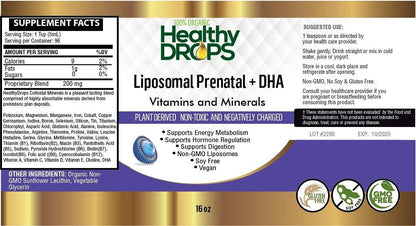 Liposomal Prenatal Vitamins - Minerals and DHA Healthy DROPS