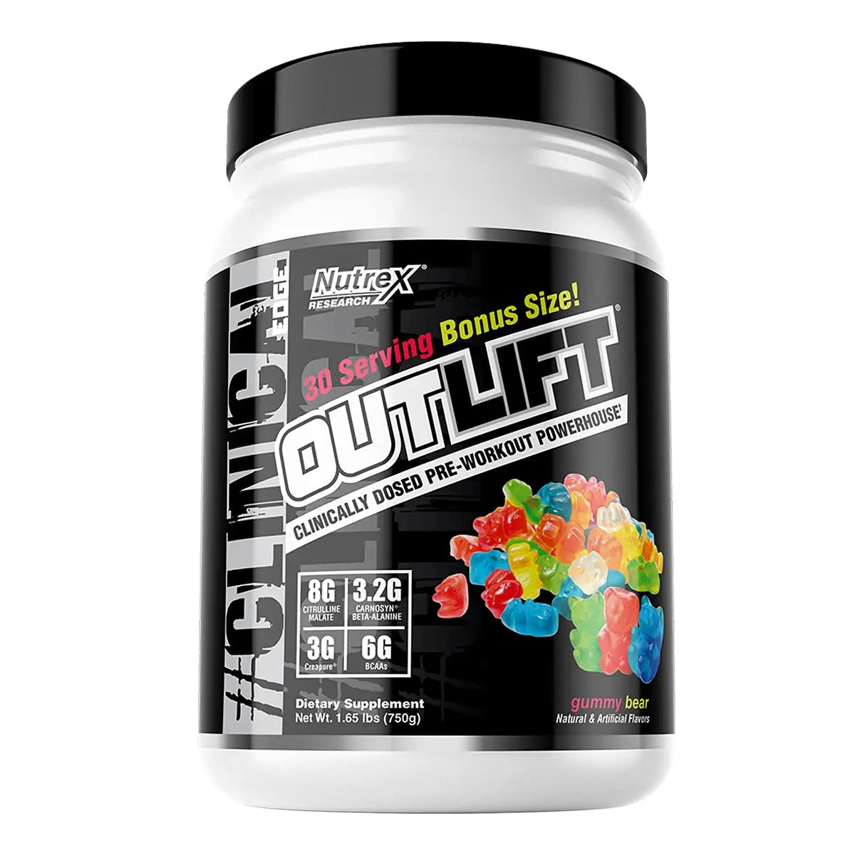 Nutrex Outlift Clinically Dosed Pre Workout Powder with Creatine, 8G Citrulline, BCAA Nutrex Research
