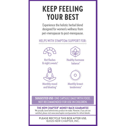New Chapter Menopause Supplement - Estrotone Herbal Hormone Balance for Women in Perimenopause, with Black Cohosh for Hot Flash Relief & to Reduce Night Sweats + Vitex, No Added Hormones - 30 ct New ChapterBuy Supplements Australia