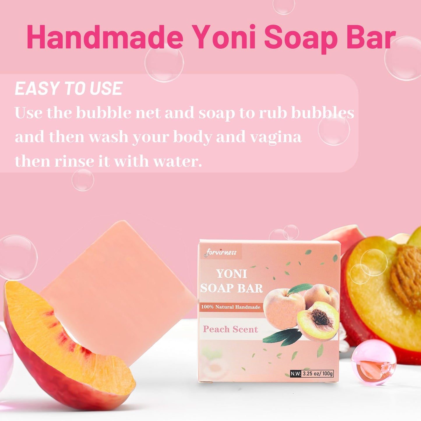 Yoni Wash Yoni Oil Yoni Bar Soap for Women ph Balance, Feminine Wash for Women Remove Odor forvirness
