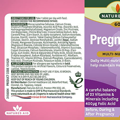 Natures Aid Prenatal Support , 60 Tablets Natures Aid
