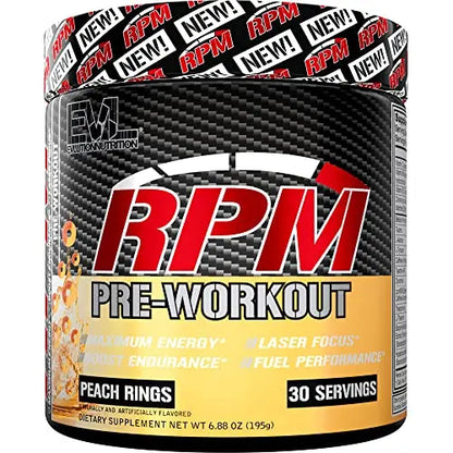 Pre Workout Powder for Energy and Focus - EVL RPM Energy Pre Workout Energy Drink Evlution