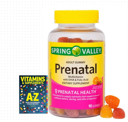 Spring Valley Adult Gummy Prenatal Multivitamin with DHA & Folic Acid, Natural Fruit Flavors Adventure Home