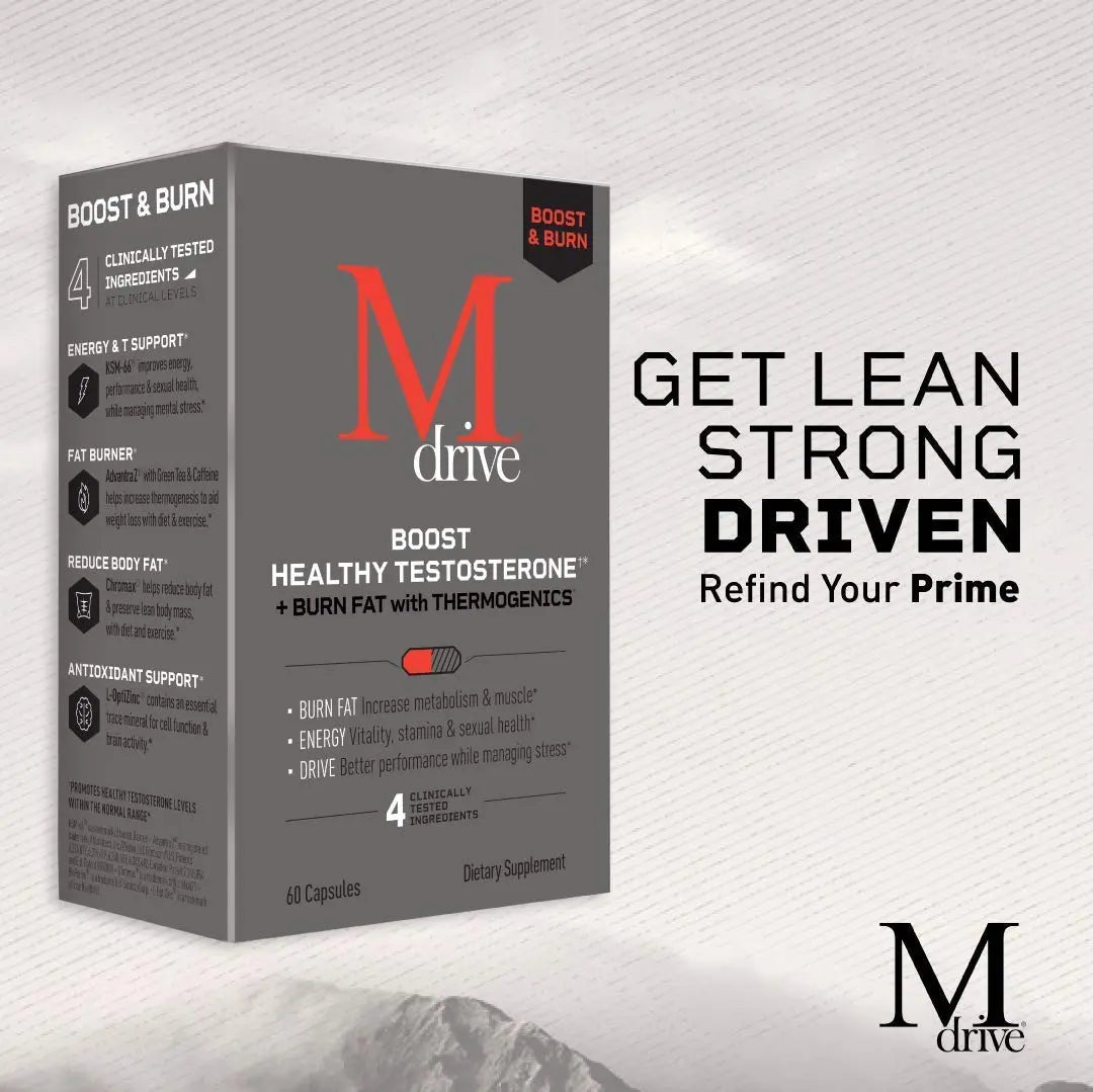 Mdrive Boost & Burn for Men Start Everyday Nutrition & Protein Powder - Natural Energy Mdrive