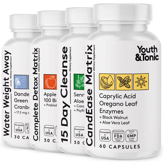 Youth & Tonic Complete Body Detox for Cleanse, Normal Acidity Gut Level and Water Youth & Tonic