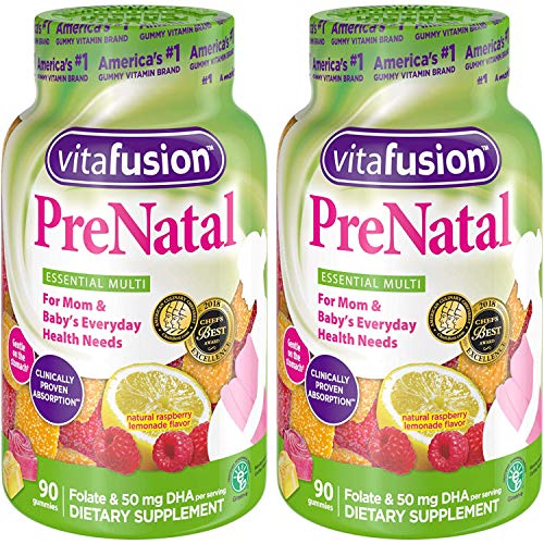 Vitafusion, PreNatal, Adult Gummies, Assorted Flavors - 90 gummies, Pack of 2 Vitafusion