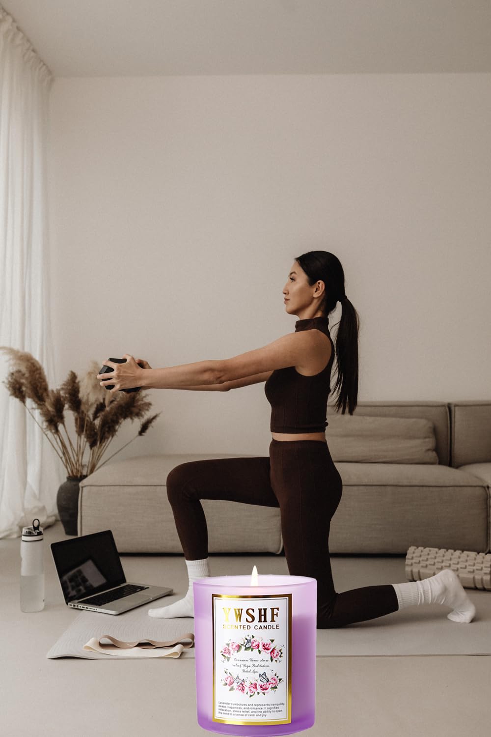 YWSHF Aromatherapy Candles,Scented Candle,Lavender Candle,8.5oz Stree Relief Candles Gift YWSHF