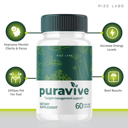 (5 Pack) Puravive Weight Health Pills, Puravive Exotic Rice Capsules Reviews, Purevive Weight rize labs