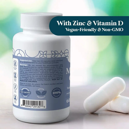 Pattern Wellness Magnesium Complex – Supports Muscle, Bone & Relaxation Health – with Zinc & Vitamin D – Daily Support Formula – 60 Vegan Capsules Pattern Wellness buy supplements Au