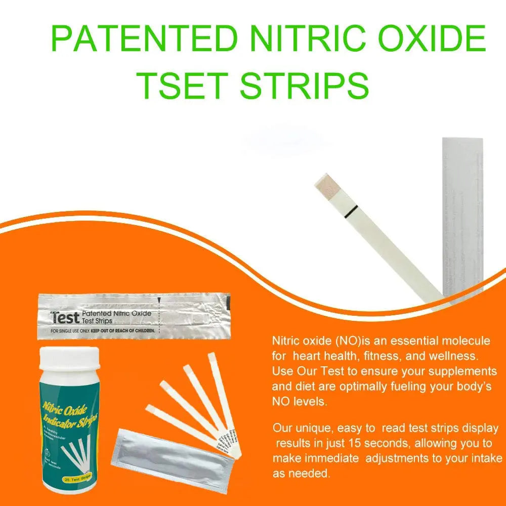Nitric Oxide Test Strips [50strips]- Nitric Oxide Indicator Strips Work by Measuring The TONNYLAB