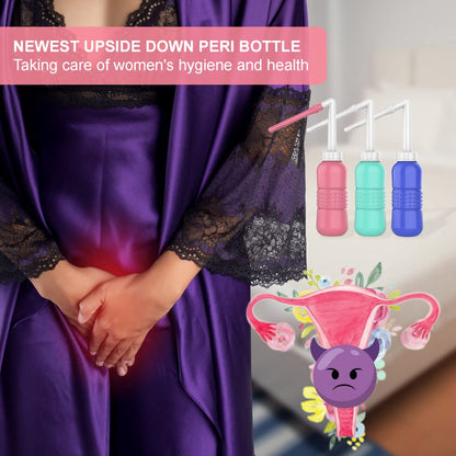 2PCS Vaginal irrigation Intimate Wash for Women,Portable Bidet Travel Bidets,Peri Bottle TONELIFE