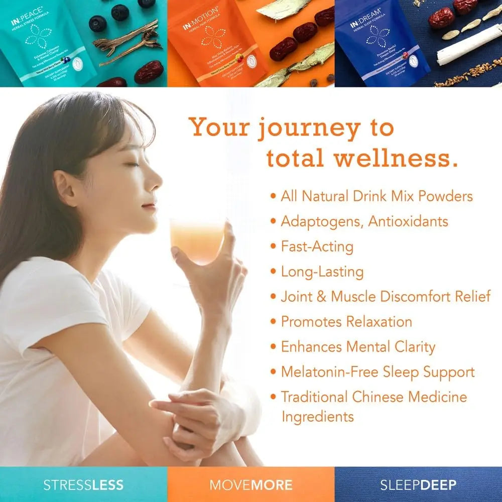 In:TotalWellness IN:Peace Herbal Calming Formula. 20 Serving Pouch, Wild Berry Flavor. 9 Herb Antioxidant + Adaptogen Blend. Clinically Proven Ingredients. Crafted by a Licensed Herbalist INTotalWellness buy supplements Au