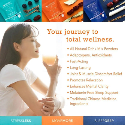 In:TotalWellness IN:Peace Herbal Calming Formula. 20 Serving Pouch, Wild Berry Flavor. 9 Herb Antioxidant + Adaptogen Blend. Clinically Proven Ingredients. Crafted by a Licensed Herbalist INTotalWellness buy supplements Au