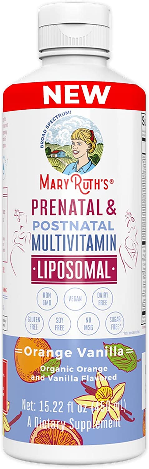 MaryRuth Organics Prenatal & Postnatal Liposomal Multivitamin Women, Sugar Free Liquid Vitamin MaryRuth Organics