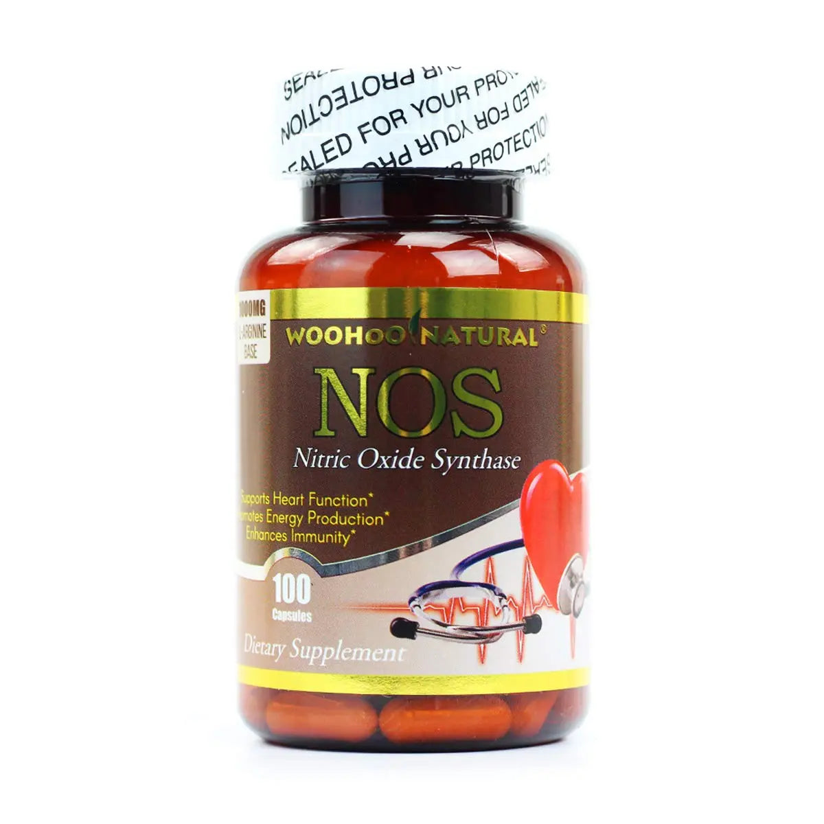 WooHoo Natural Nitric Oxide Synthase NOS 100 Capsules WOOHOO