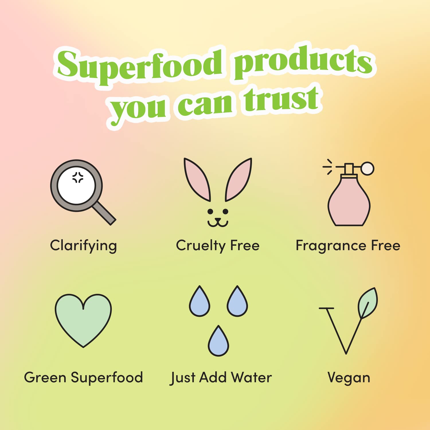 GOLDE - Clean Greens Superfood Face Mask - Made w/Chlorella & Spirulina - Great for Acne Prone, Oily & Dry Skin, Hydrating - Gentle Cleanser - Vegan - Aluminum-Free - 30g Jar GOLDEBuy Supplements Australia