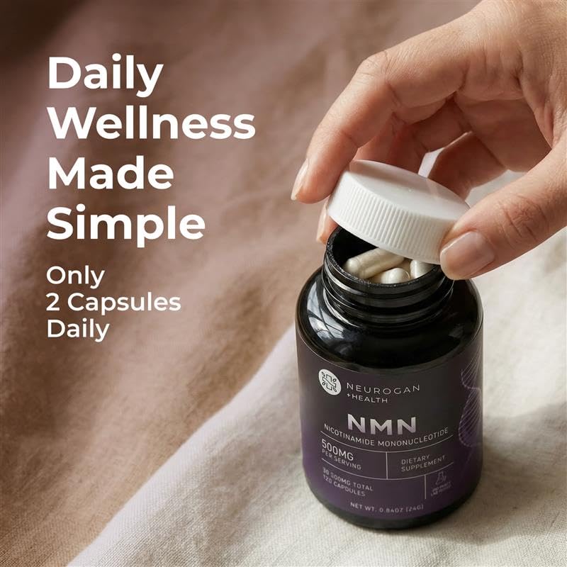 Neurogan Beta NMN (β-NMN) Supplement 500 mg per Serving, High Purity – NAD+ Precursor for Cellular Energy & Vitality – 120 Capsules (2-Month Supply) – Made in USA NeuroganBuy Supplements Australia