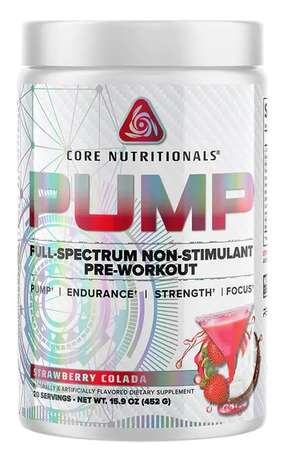 Core Nutritionals Pump Full-Spectrum Non-Stimulant Pre-Workout, with N03T Nitrate Core Nutritionals