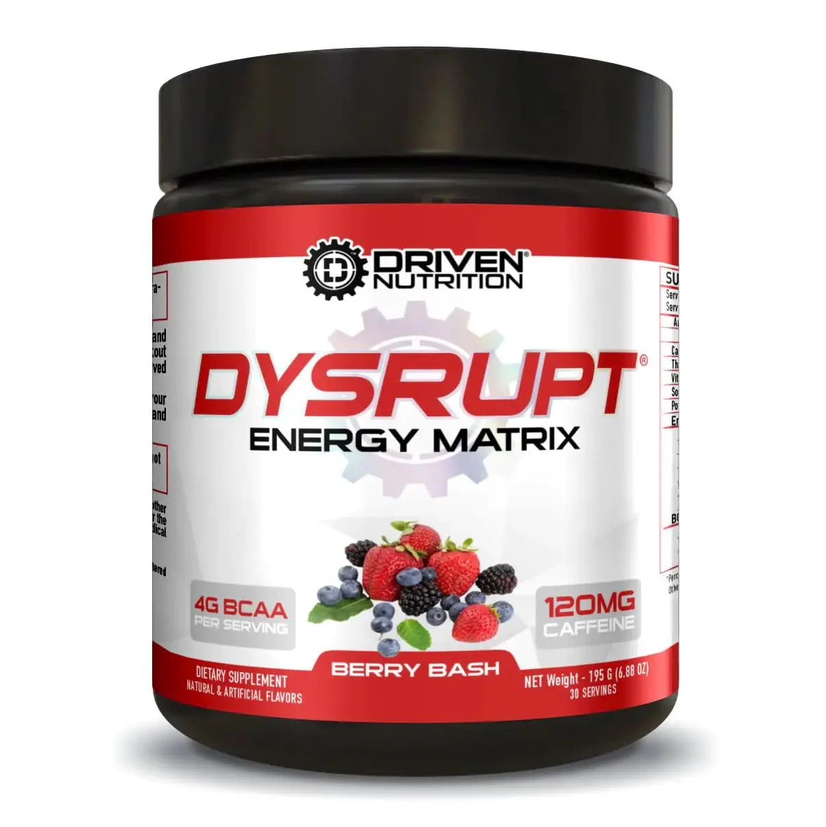 Driven Nutrition DYSRUPT: BCAA + Caffeine with Electrolytes: Sugar & Gluten Free Supplement Driven Nutrition