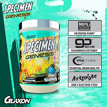 Specimen Full Spectrum High Stimulant Pre-Workout Powder | Supercharged Energy Glaxon
