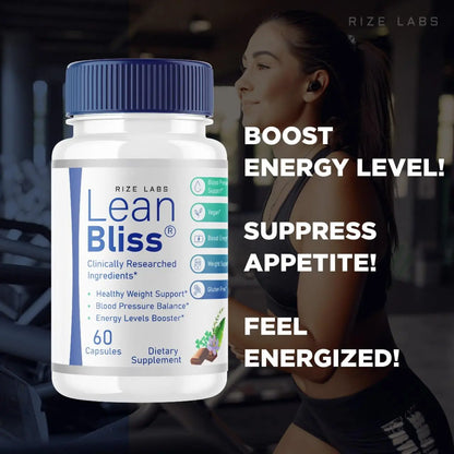 (3 Pack) Lean Bliss Weight Loss Pills, Lean Bliss Fat Burning Formula, LeanBliss Advanced rize labs