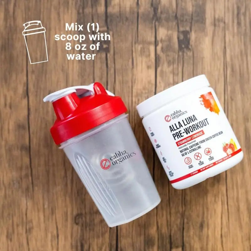 Eabha Organics Alla Luna Pre-Workout - Strawberry Lemonade - to Support Energy, Focus Eabha Organics