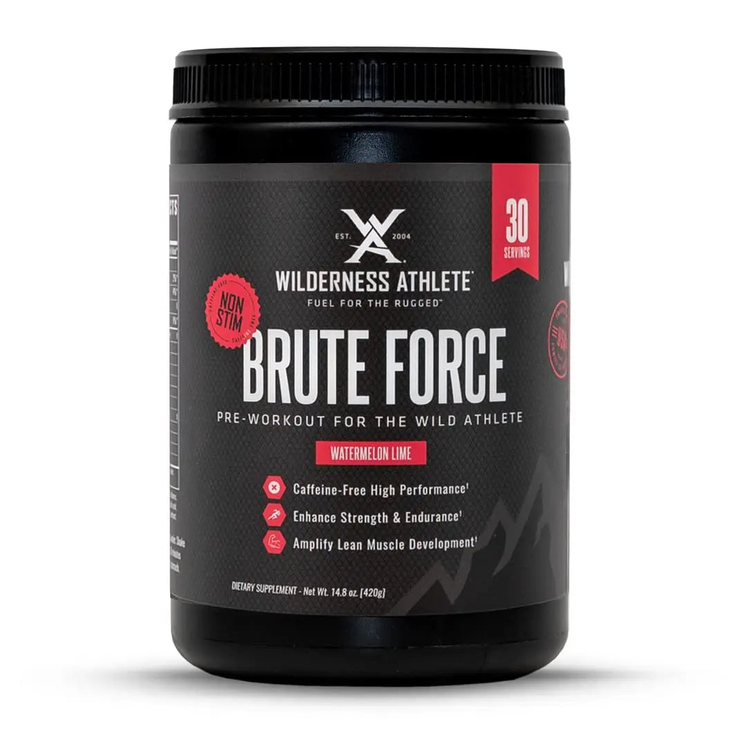 Wilderness Athlete - Brute Force (Caffeine Free Preworkout) | Stim Free Pre Workout Energy Wilderness Athlete