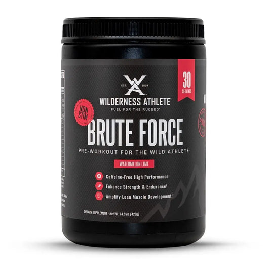 Wilderness Athlete - Brute Force (Caffeine Free Preworkout) | Stim Free Pre Workout Energy Wilderness Athlete