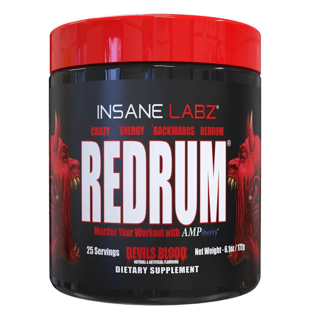 Insane Labz Redrum High Stim Pre Workout NO Booster Powder, Loaded with Beta Alanine Insane Labz