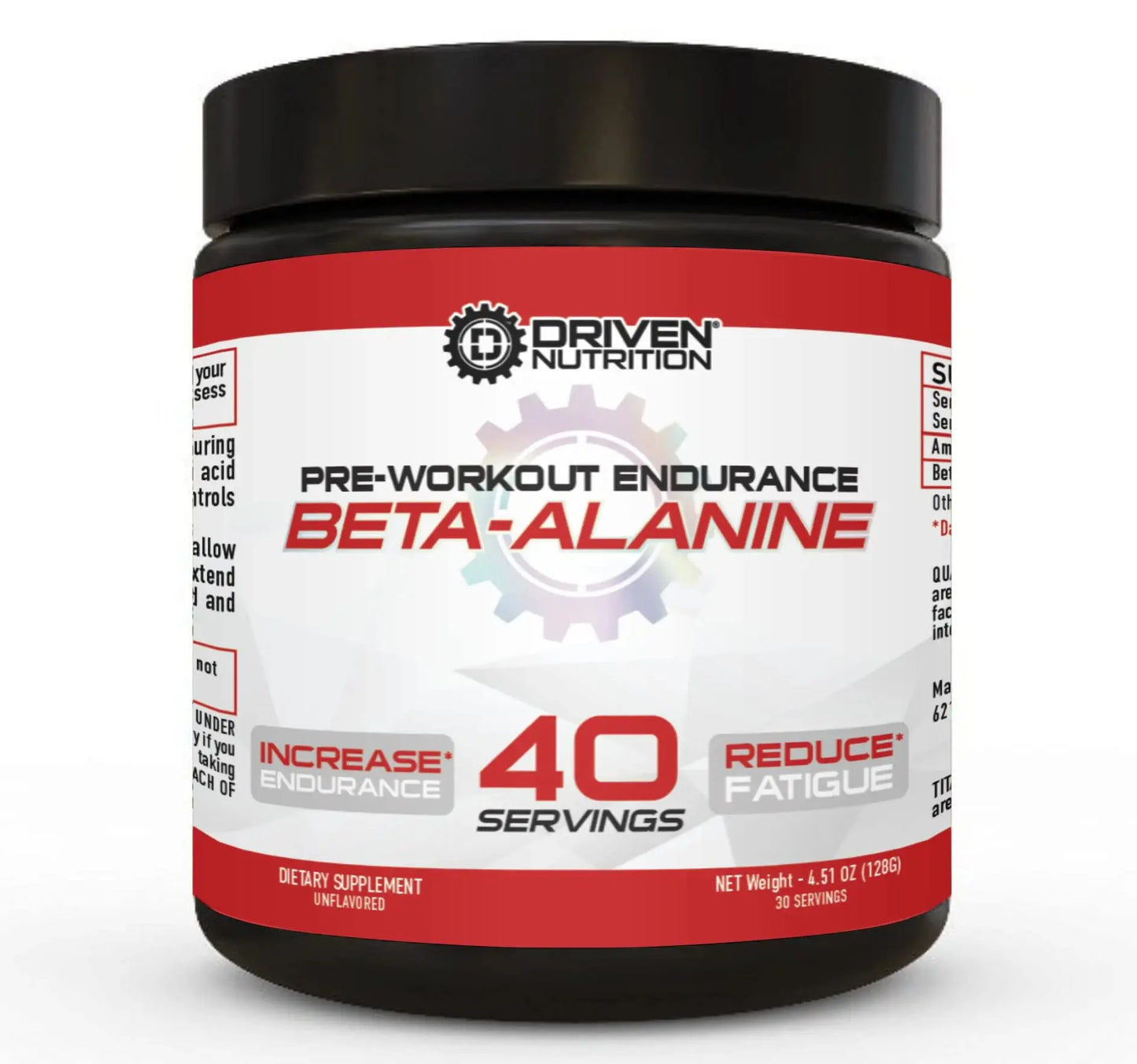 Driven Nutrition Beta Alanine, Unflavored - Preworkout Carnosine Booster for Physical Driven Nutrition