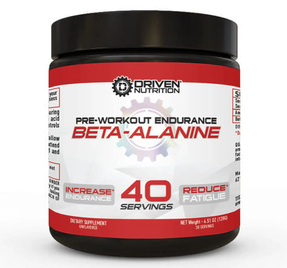 Driven Nutrition Beta Alanine, Unflavored - Preworkout Carnosine Booster for Physical Driven Nutrition