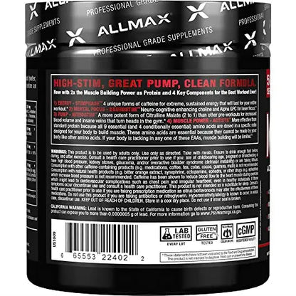 ALLMAX MUSCLEPRIME, White Raspberry - 266 g - Advanced Grade Pre-Workout ALLMAX Nutrition
