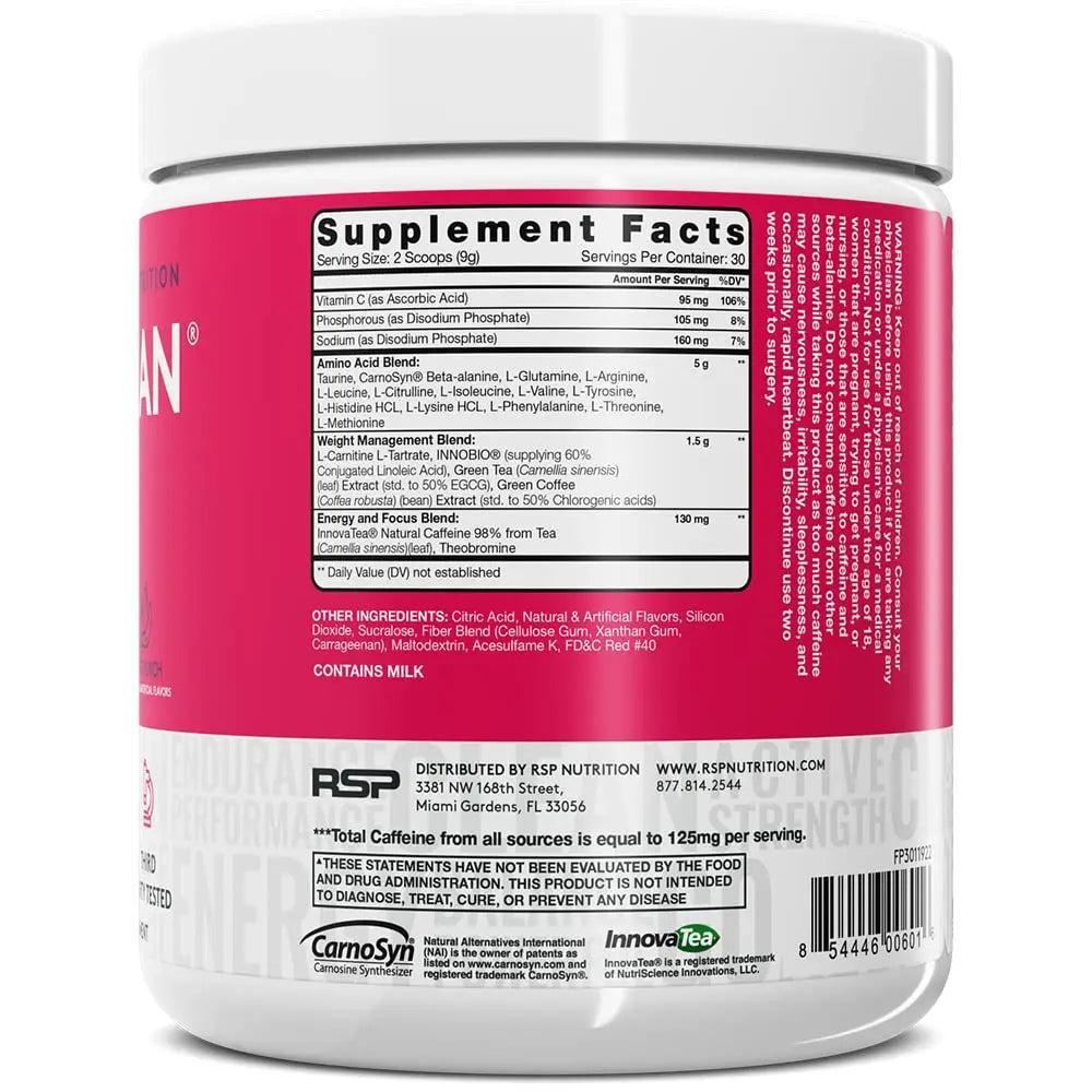 RSP NUTRITION AminoLean Pre Workout Powder, Amino Energy & Weight Management RSP NUTRITION
